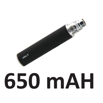 Compact Black 650mAh Battery with 510 Thread - Lightweight and Sleek