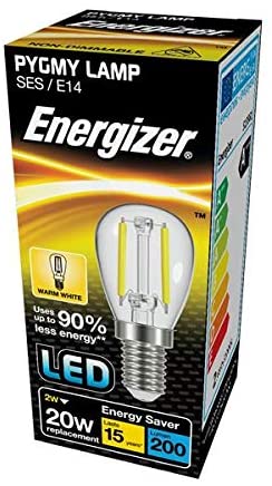 Energizer 2W Filament LED Pygmy Bulb - Warm White 240LM, E14 (SES)