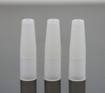 Disposable Silicone Drip Tip Covers with Hole - Long Tester Mouthpieces - (Pack of 10)