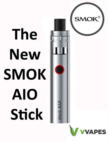 Genuine SMOK Stick AIO Vape Pen Starter Kit - Silver, 1600mAh (Includes Authentic Coils)