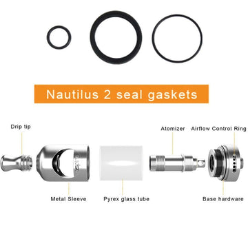 Authentic Aspire Nautilus 2 O-Rings & Base Rubber Seal Gasket - Pack of 5