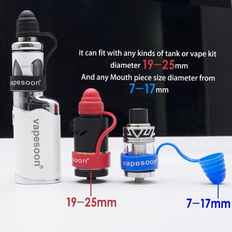 Vapesoon Hygienic Dust Cap Vape Band - Red, Blue & Black (3-Pack) Vapesoon Hygienic Dust Cap Vape Band - Red, Blue & Black (3-Pack)