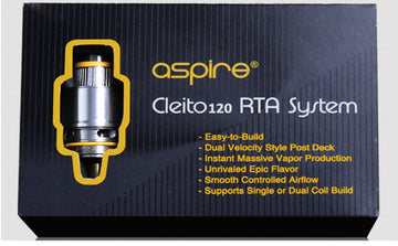 Aspire Cleito 120 RTA Rebuildable Tank Atomizer - 100% Authentic