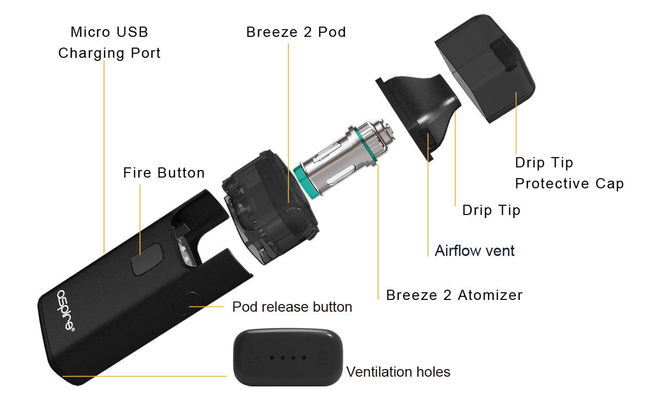 aspire breeze セール キャップ