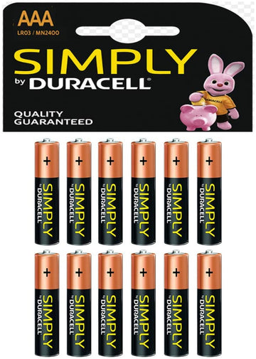 Duracell AAA 2400 Batteries - 12 Pack Power