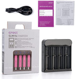 Efest SLIM K4 4 Channel Battery Charger Compatible with E Cigarettes 18650 Batteries