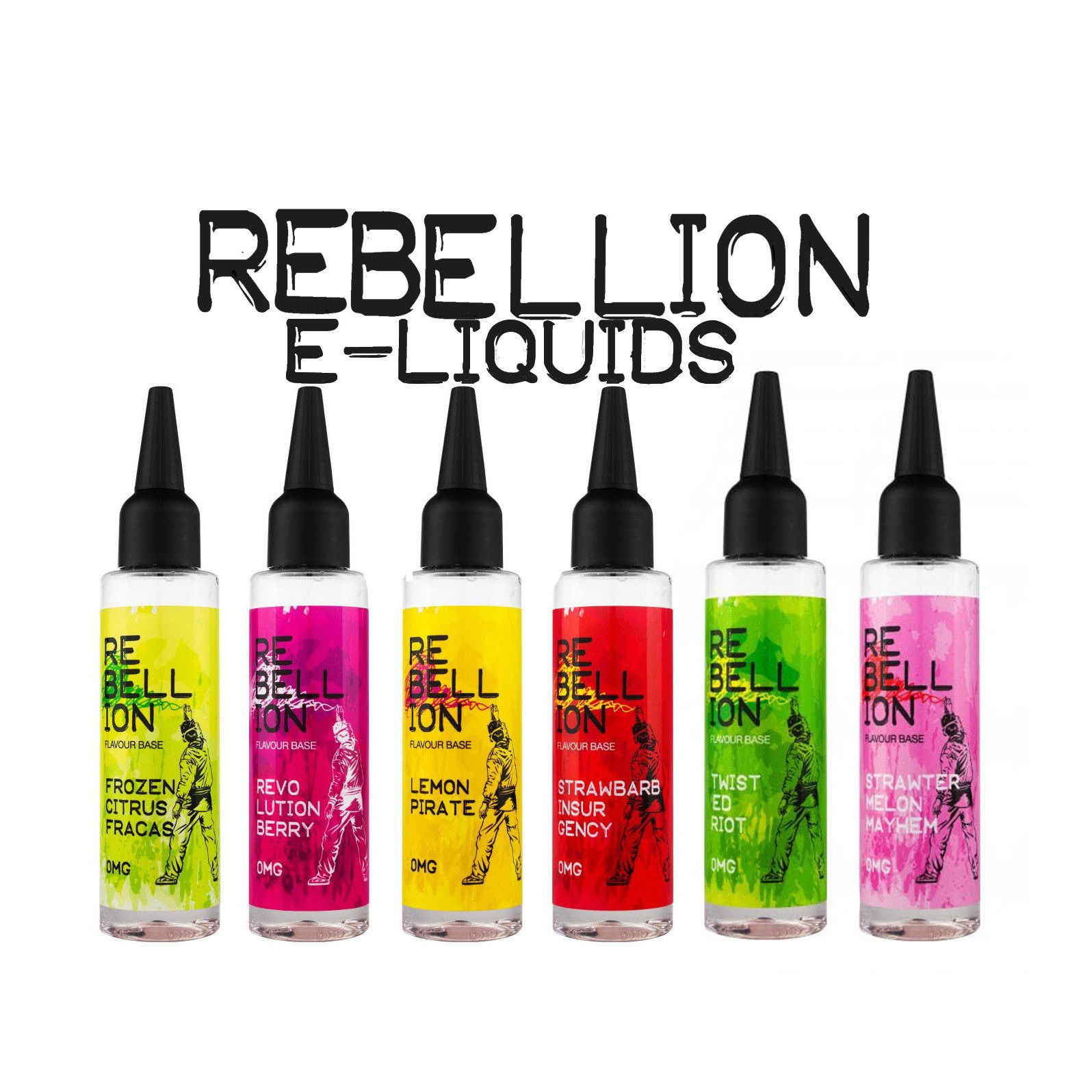 Electronic cigarette e-liquid 5oML + Free NIC Shot (6oml - 3mg) Rebellion UK