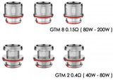 Vaporesso GTM Core Coils for Cascade Tank | GTM2 - 0.4 | GTM8 - 0.15 | - 3 Packs (GTM 8 - 0.15Ω - (80w to 200w))