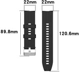 Watch Strap Band for Huawei Watch 3/3 Pro/GT2 Pro/GT2e/GT2/GT 46mm/Galaxy Watch 3 45mm/Galaxy Watch 46mm/Gear S3/Ticwatch Pro 3, 22mm Silicone Sports Gym Watch Strap