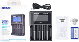 18650 Charger, XTAR VC4 Rechargeable Battery Charger, 4 Bays 18650 Fast Charger with LCD Display, For lithium rechargeable Flashlight batteries Ni-MH Ni-Cd AA AAA 10440 26650 14500 16340 18560 25500