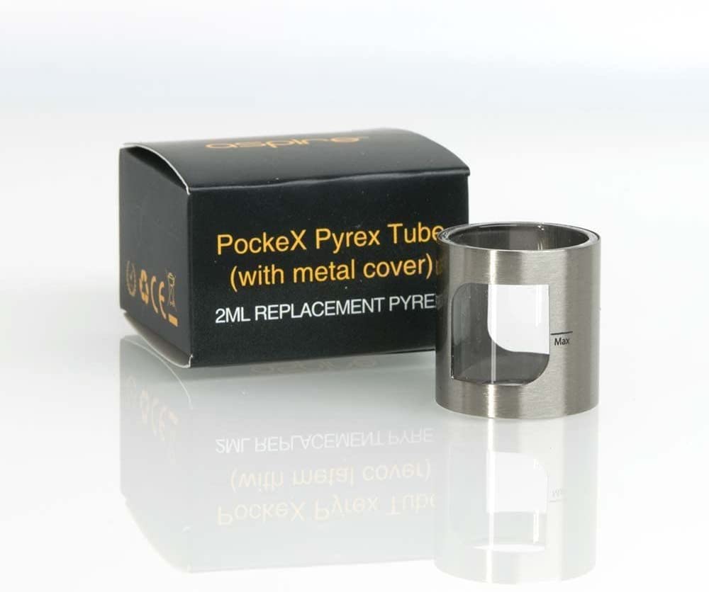 Genuine Aspire PockeX Replacement Glass (Silver)