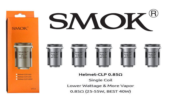 Genuine SMOK Mini Helmet Coils | CLP 0.85 ohm only - Single Core - Lower Wattage