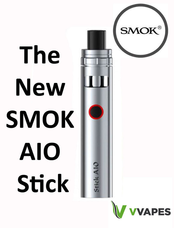 Authentic SMOK Stick AIO Vape Pen ECig Starter Kit Silver 1600 Mah Genuine Coils