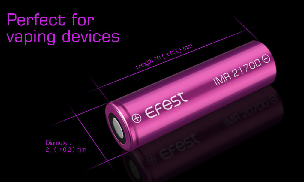 Efest 21700 IMR Battery 3700mAh 35A 3.7V - Ideal for Vaping Mods & Tor
