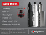 Authentic Kanger SUBOX Mini CL Electronic Cigarette TPD 50 Watts Mod Kangertech