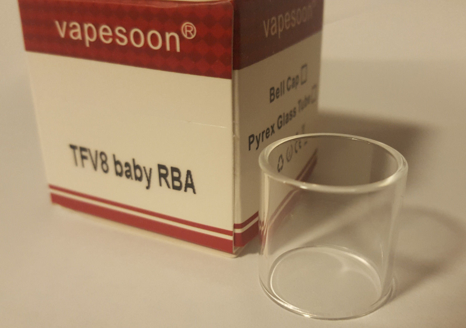 Smok TFV8 Baby RBA Replacement Glass Tube - Clear - Vapesoon
