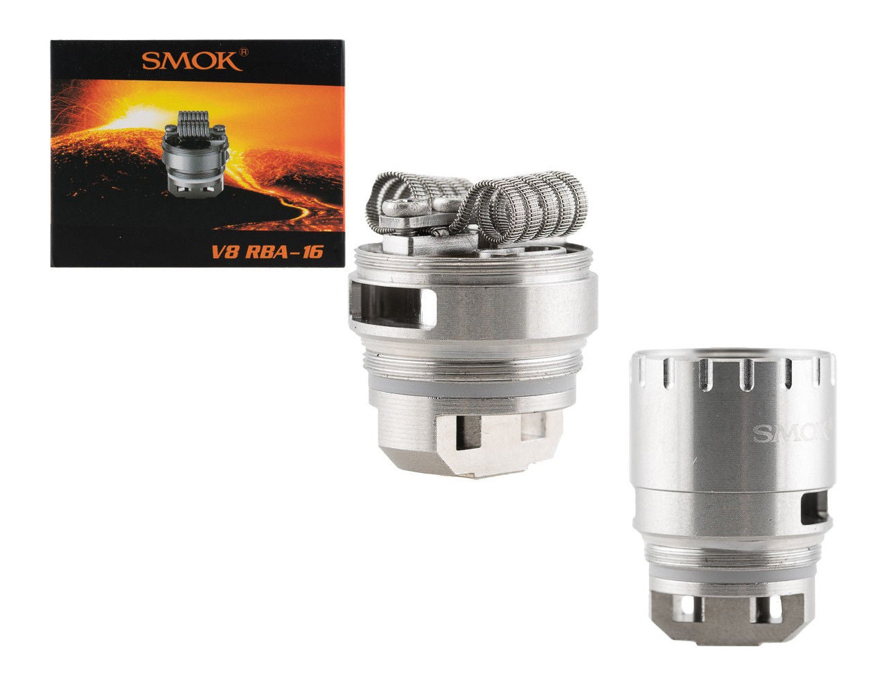 SMOK TFV8 Cloud Beast RBA-16 Rebuildable Atomizer 0.16 Ohm - Genuine UK (40-100W)