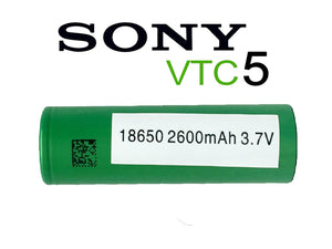 100% Genuine SONY VTC5 BATTERY 2600 MAH RECHARGABLE HIGH DRAIN 30 AMP 3.7V GREEN