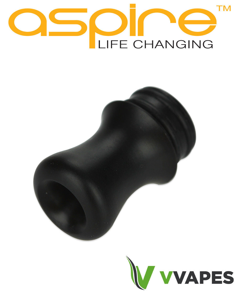 Aspire Zelos Nautilus 2 Drip Tip - Black Plastic, Genuine 510 Universal Fitting