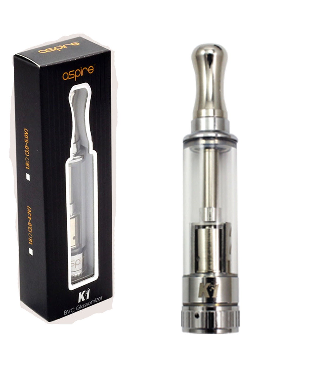 Aspire K1 Glassomiser Clearomiser 1.8ohm - 510 Thread