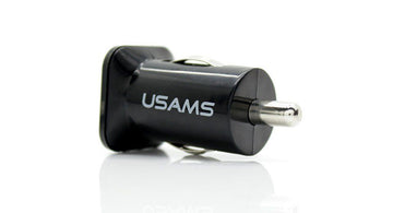 Usams Dual USB Car Charger Adapter for iPhone, iPad, Galaxy & Samsung Note