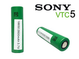 100% Genuine SONY VTC5 BATTERY 2600 MAH RECHARGABLE HIGH DRAIN 30 AMP 3.7V GREEN