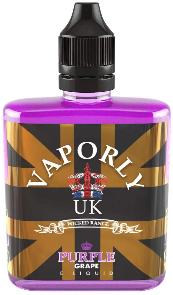 Purple Grape Flavour 50ml E-Liquid E-Juice Vape Liquid for Vape Pen E-Cigarette 0mg No Nicotine - Vaporly UK 80% VG 20% PG