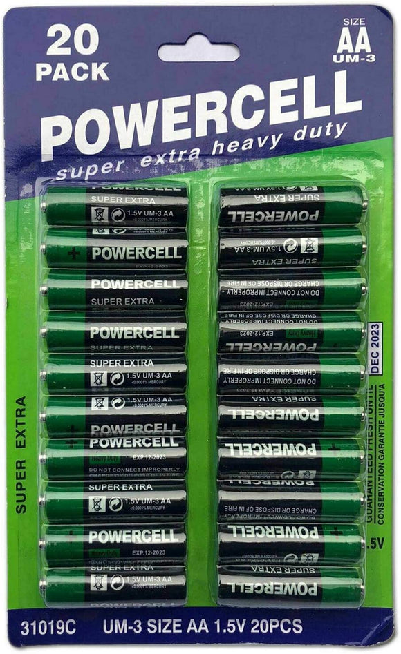 20 Pack of Powercell Aa / Mn1500 / Remote Control Batteries