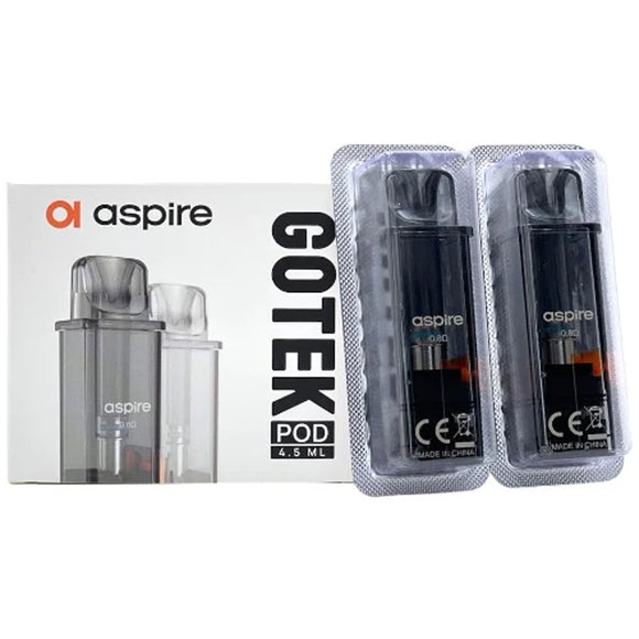 2 x Aspire Gotek X Pods 4.5ml 0.8 ohm Mesh compatible with Aspire Gotek X Kit Vape Pod Replacement