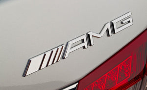 AMG BADGE EMBLEM CHROME SILVER C CL CLK SLK S SL 3M ADHESIVE