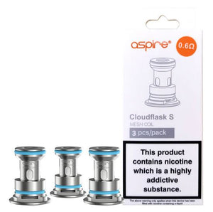 Aspire Cloudflask S Coils 0.6 Ohm Mesh Cloud Flask Coil 3pcs/Pack | £5.99 | Free Postage